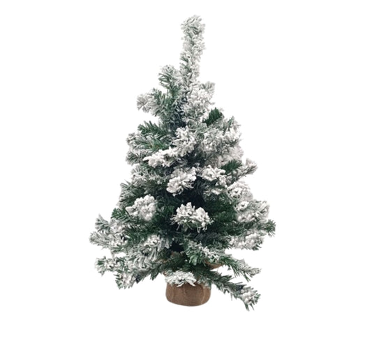 Albero di Natale innevato Piede in yuta Decorazioni Natalizie 60 cm Ø 38 cm Fair