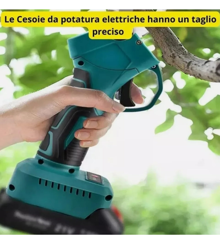 Forbice da Potatura + Motosega 6" Olio Doppia Batteria 48V Cesoia Elettrica