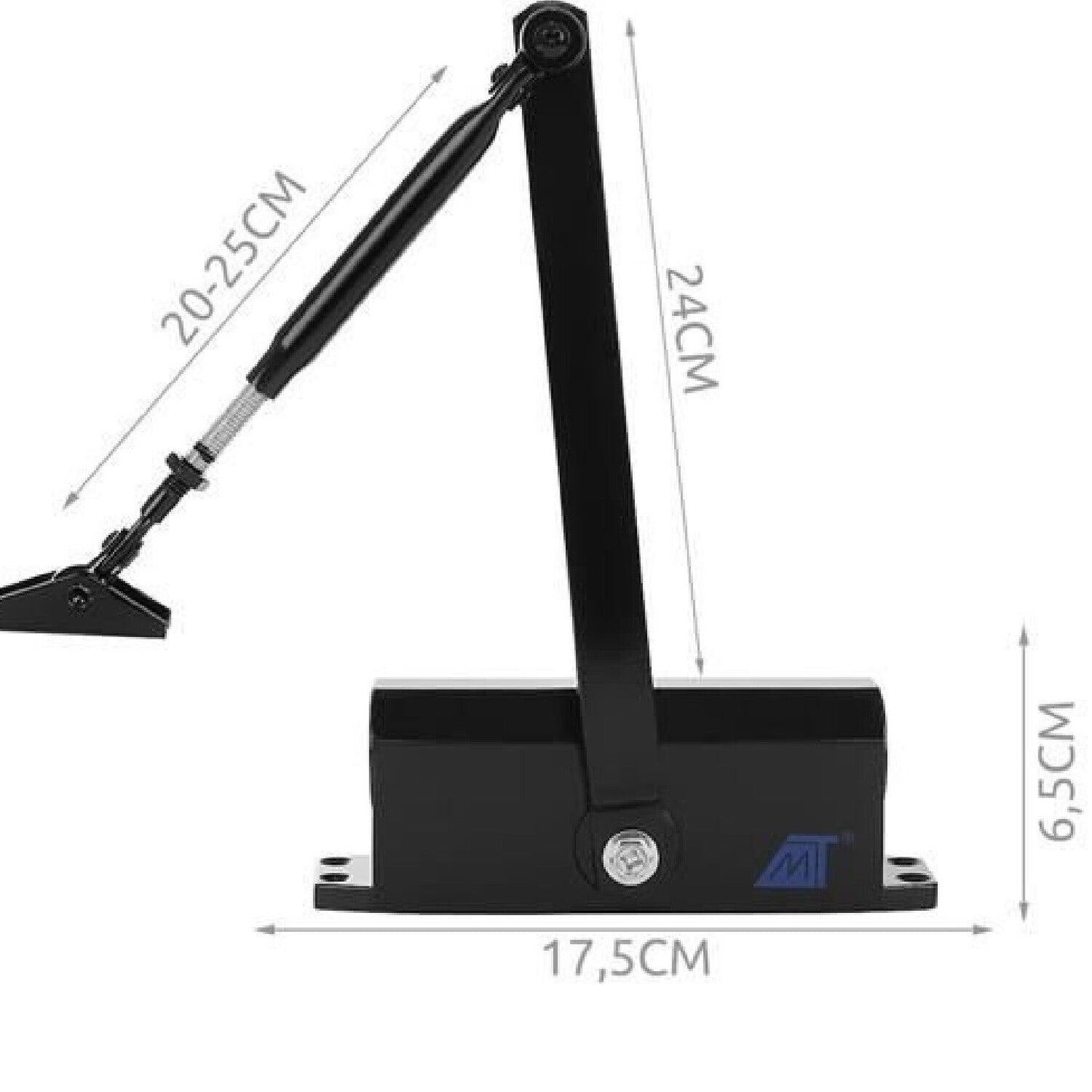 Chiudiporta Automatico Braccio Rallentatore Porta Regolabile 40 / 60 Kg a Molla