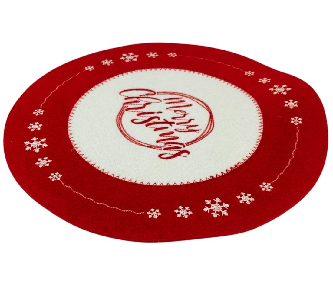Pack 4 Sottopiatti Natalizi Buone Feste Decorazioni Tavola 30 cm Addobbi Natale