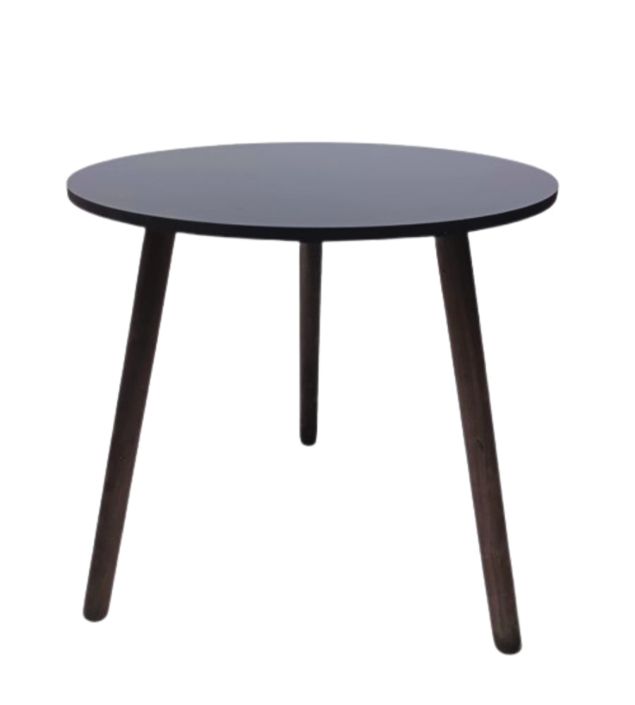 Tavolino Salotto Basso Tavolo Rotondo Soggiorno Camera Ufficio 38x38 H39 cm Nero