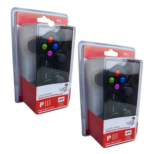 2 Controller wireless Compatibili Plays3 BT Game Joystick Analogico Gamepad P3