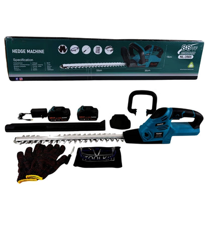 Tagliasiepi Elettrico Lama 55 cm 2 Batterie 88V 2000 mAh Senza Fili Arbusti
