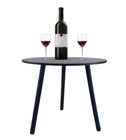 Tavolino Salotto Basso Tavolo Rotondo Soggiorno Camera Ufficio 38x38 H39 cm Nero