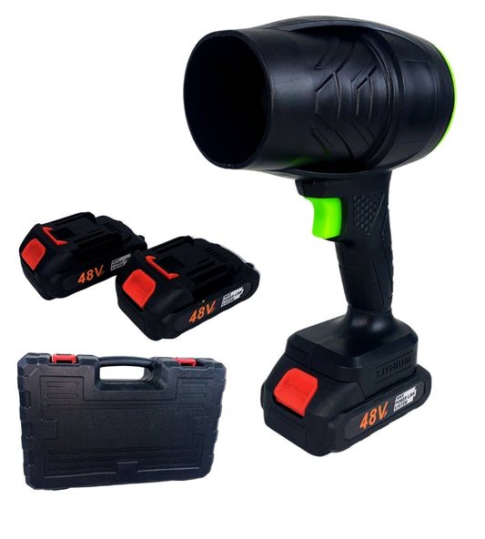 Soffiatore a Batteria con 2 Batterie Foglie Asciugatrice Turbo Ventola Per Auto