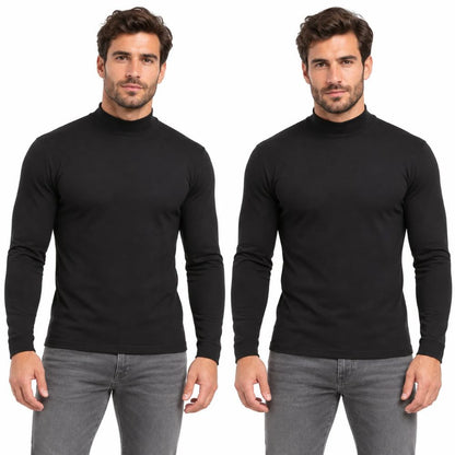Coppia Lupetto Uomo Maglia con Manica Lunga Sottogiacca Felpato Mezzo Collo ka28