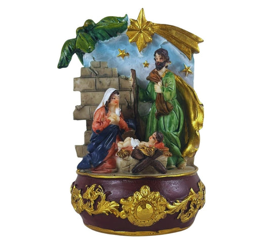 Carillon di Natale Musicale Meccanico a Corda Nativita' Presepe Decorazione Casa