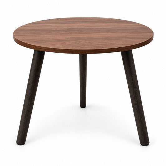 Tavolino Salotto Basso Tavolo Rotondo Soggiorno Ufficio Ø40 H39 cm Marrone