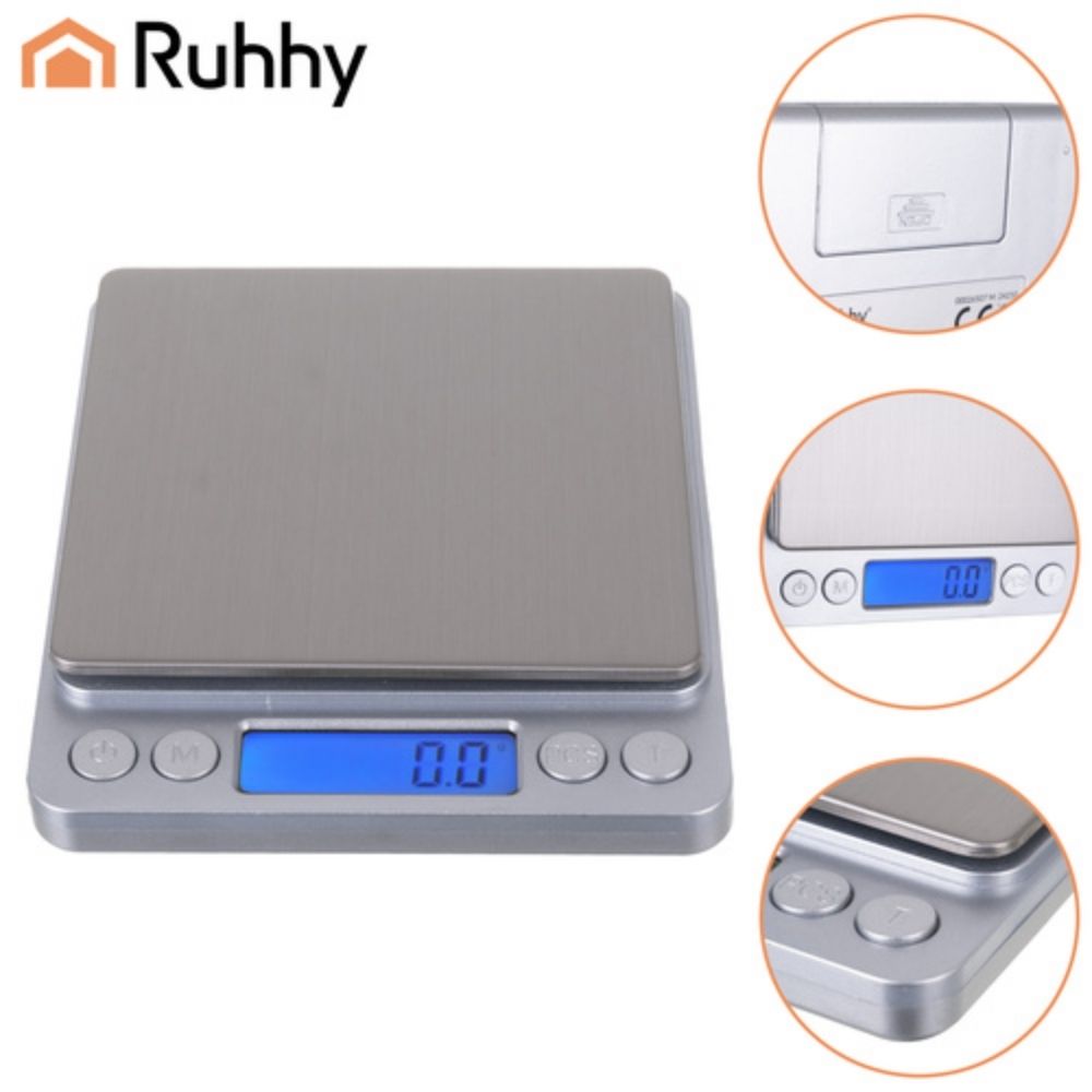 Mini Bilancia di Precisione Digitale Bilancino 0,1 -  2 Kg con Lcd Funzione Tara