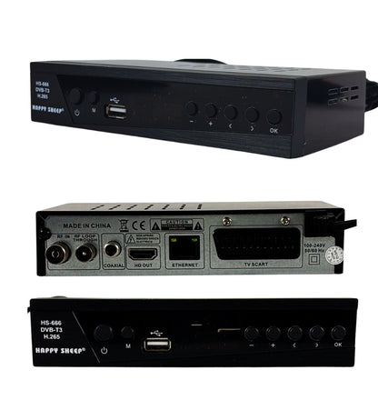 Digitale Terrestre Decoder DVB-T2 T3 H.265 HEVC 10 Full HD HDMI USB LAN Display