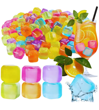 Cubetti di Ghiaccio Riutilizzabili Pack 20 Ghiacciolini Colorati Drink Bevande