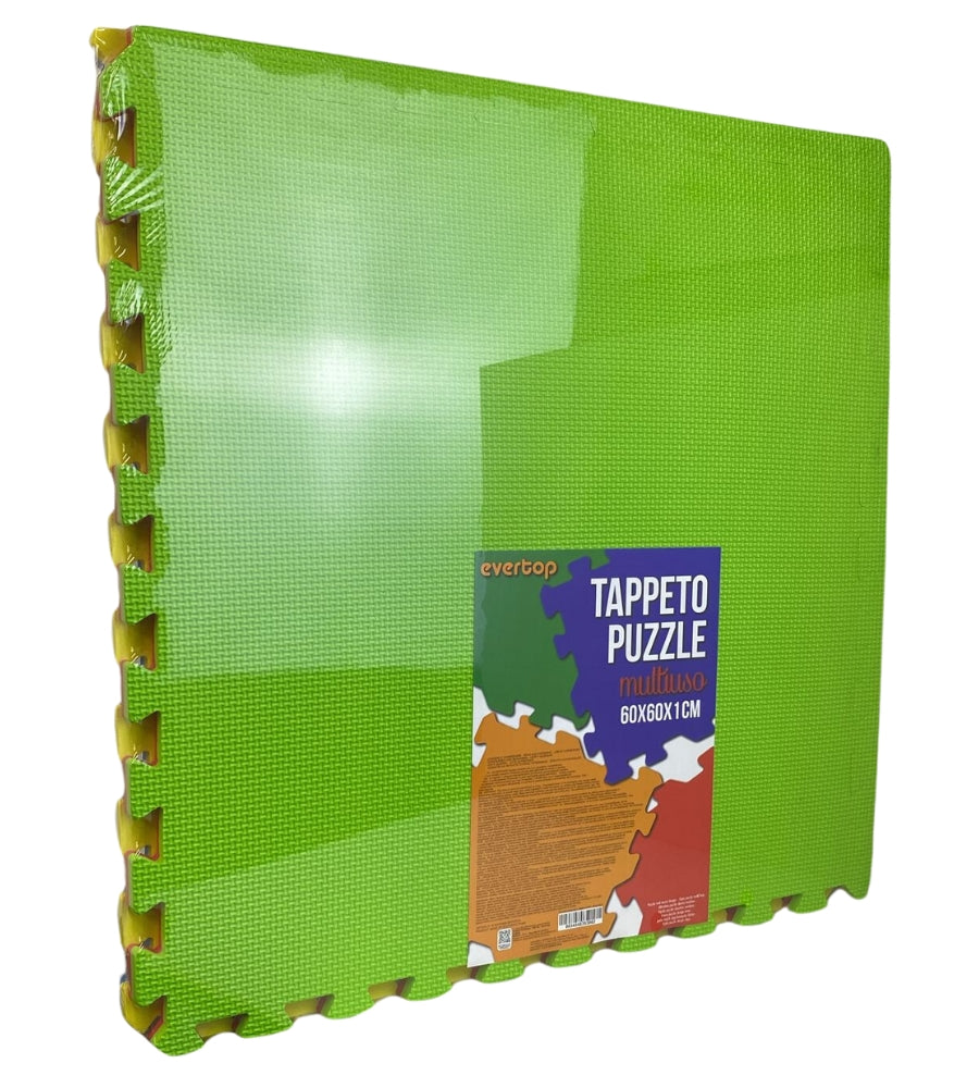 fair Tappeto Puzzle Protettivo 4 Tessere 60 x 60 x 1 cm Componibili Multicolor Bimbi