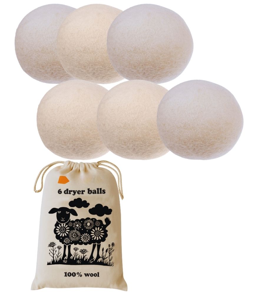 Palle di Lana per Asciugatrice 6 Palline Ammorbidente Naturale Bucato Morbido