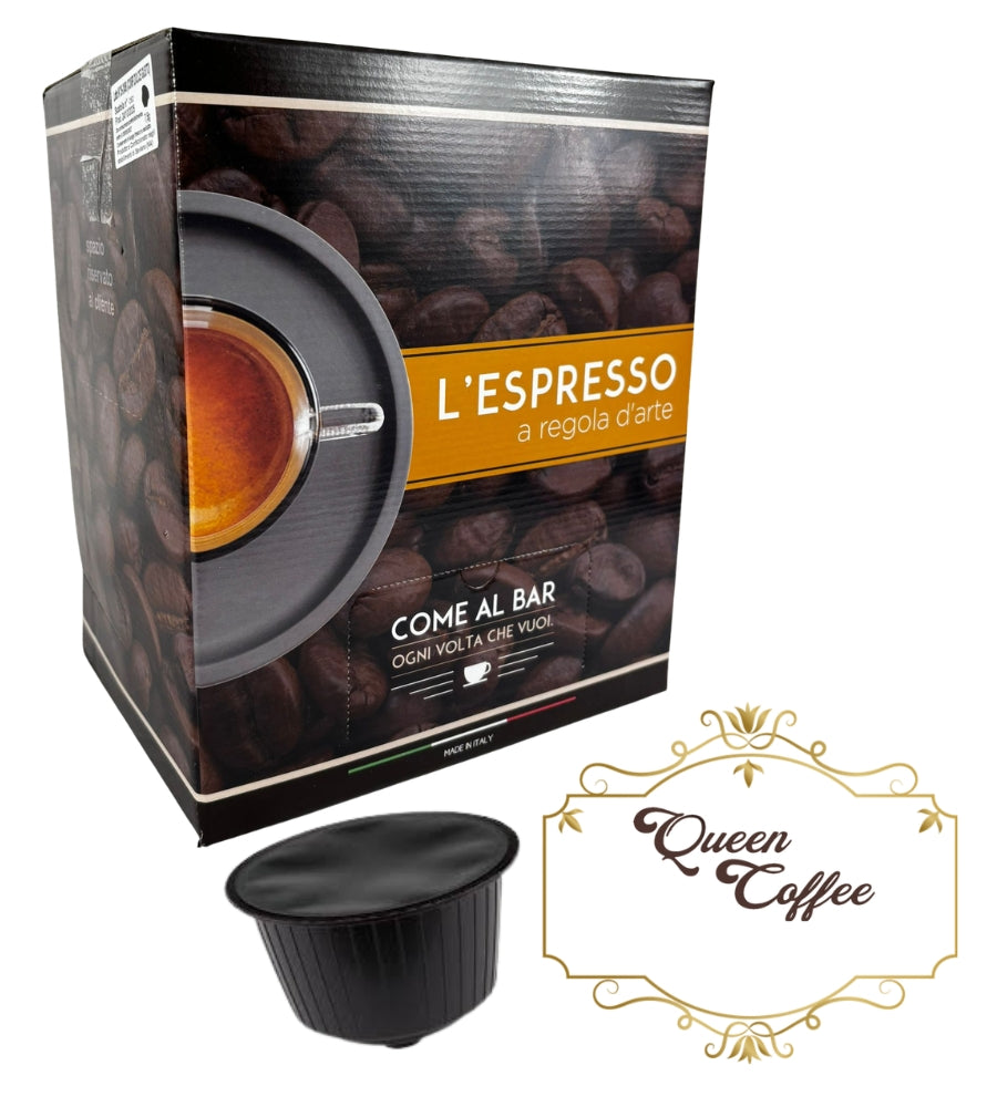 Queen Coffee 50 Capsule Caffè Compatibili Dolce Gusto Miscela Espresso Bar
