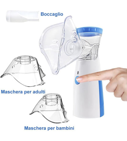 Aerosol Mini Inalatore Nebulizzatore Ultrasuoni Silenzioso USB Batterie AA