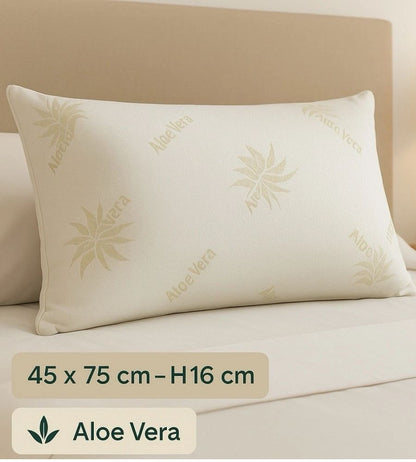 Coppia Cuscino Fiocco Memory Guanciale Ortopedico Anallergico 74X42 H 16 cm