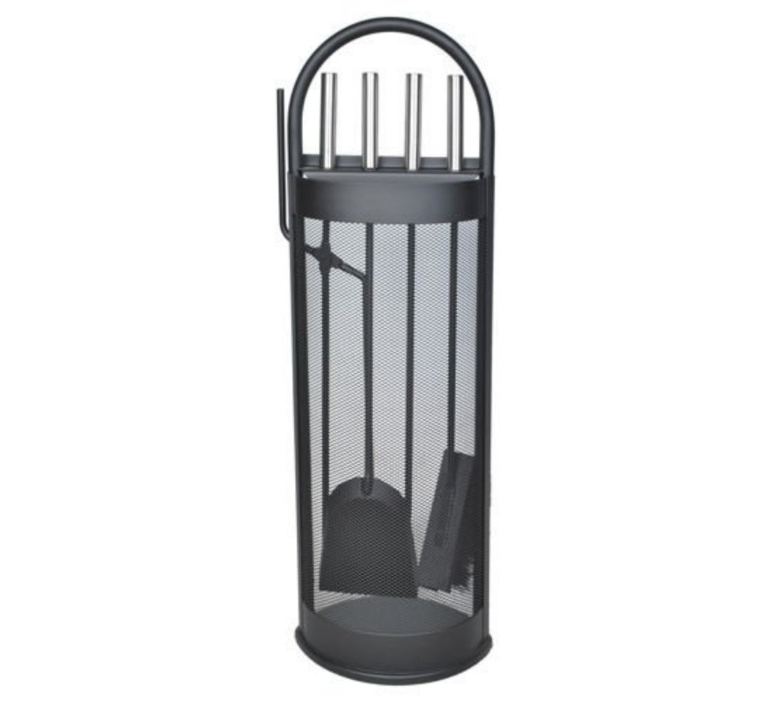 Kit Camino 5 Pz Utensili Camino Attrezzi in Ferro Battuto Accessori Stufa Legna