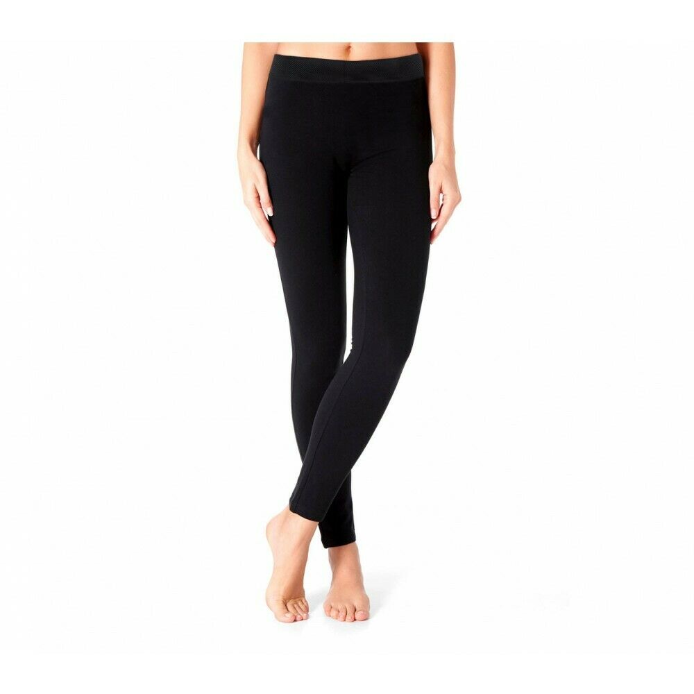 Leggings Donna Coprente Interno in Pelliccia Pantalone Invernale Termico Nero
