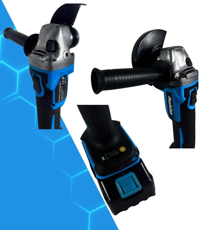 Smerigliatrice Angolare Flex Doppia Batteria 6Ah 125 mm Motore Brushless 98V