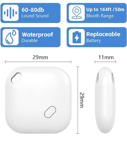 Tracker Tag 2 Localizzatori GPS per ANDROID Bluetooth Wireless Key Finder Pack 2