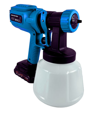 Pistola a Spruzzo Elettrica per Vernice Doppia Batteria 48V Serbatoio 1200ML