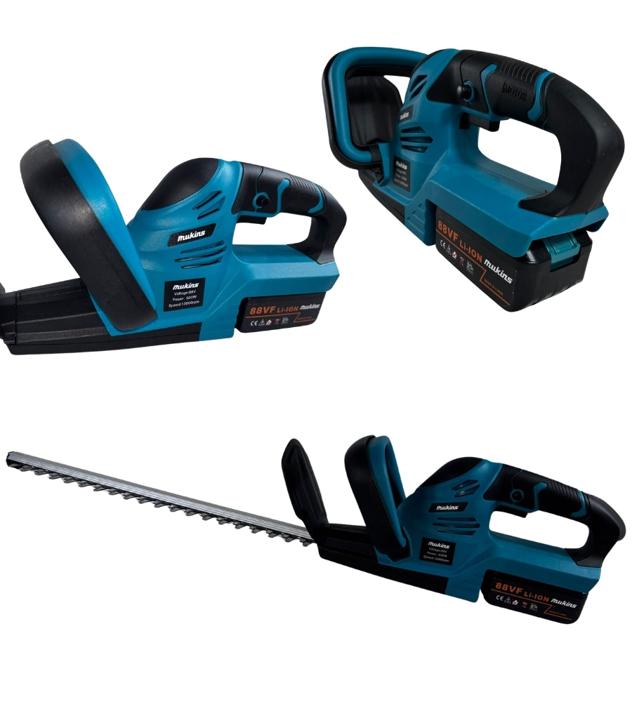 Tagliasiepi Elettrico Lama 55 cm 2 Batterie 88V 2000 mAh Senza Fili Arbusti