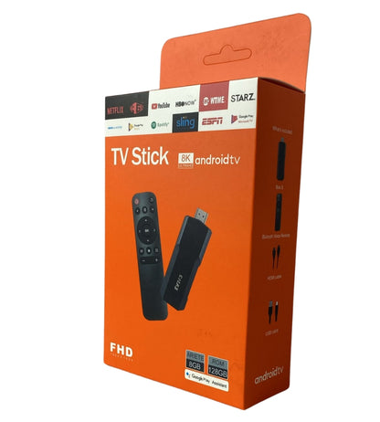 Stick TV Telecomando WiFi TV Android Box 8K ULTRA HD Ram 8GB 128GB Rom