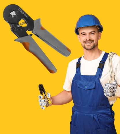 Pinza Crimpatrice Capicorda Professionale Kit Elettricista Cavi 0,25/10mm 500 PZ