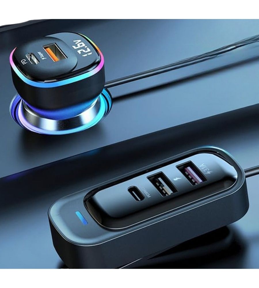 Adattatore Auto Musica Bluetooth Radio Accendisigari BT 5.0 Trasmettitore 5 USB