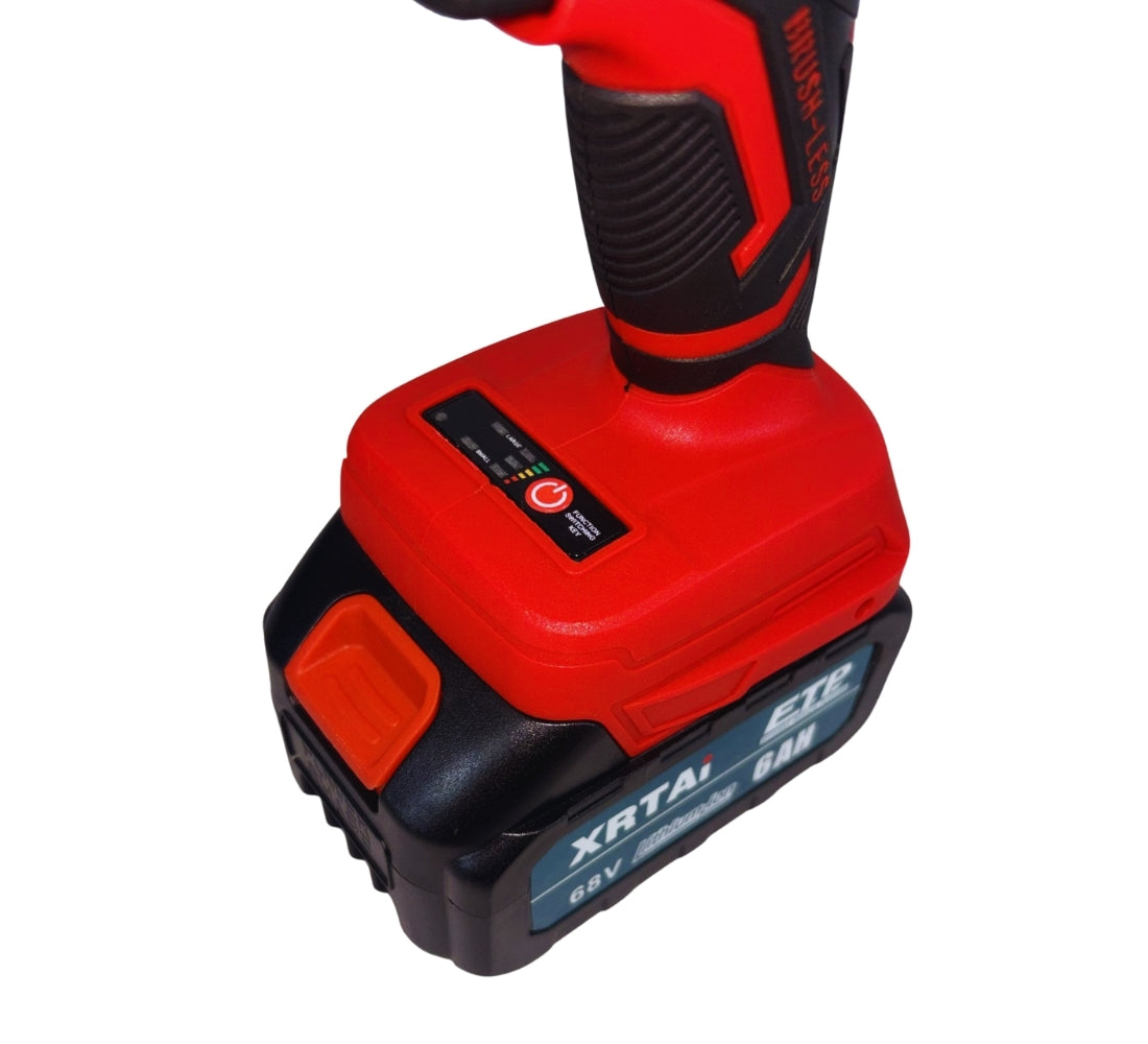 Avvitatore ad Impulsi 2 Batteria 68V 6AH Trapano Pistola Pneumatico + Accessori