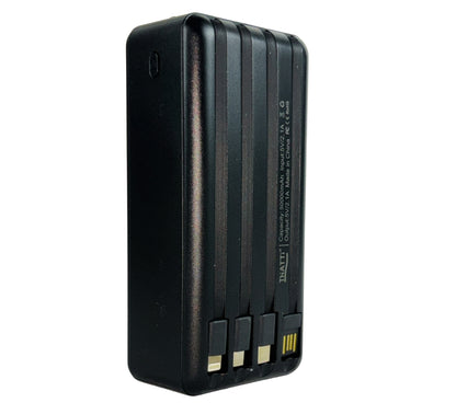 Power Bank Solare 50000 mAh Impermeabile Ricarica Rapida 4 Cavi USB Luce LED