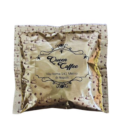 Queen Coffee 100 Cialde Caffè Miscela Decisa Filtro Carta ESE 44 MM Compostabili