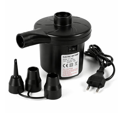Pompa Elettrica 220V Gonfiabili Piscina Materassini Gommoni Gonfiatore 3 Ugelli