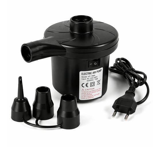 Pompa Elettrica 220V Gonfiabili Piscina Materassini Gommoni Gonfiatore 3 Ugelli