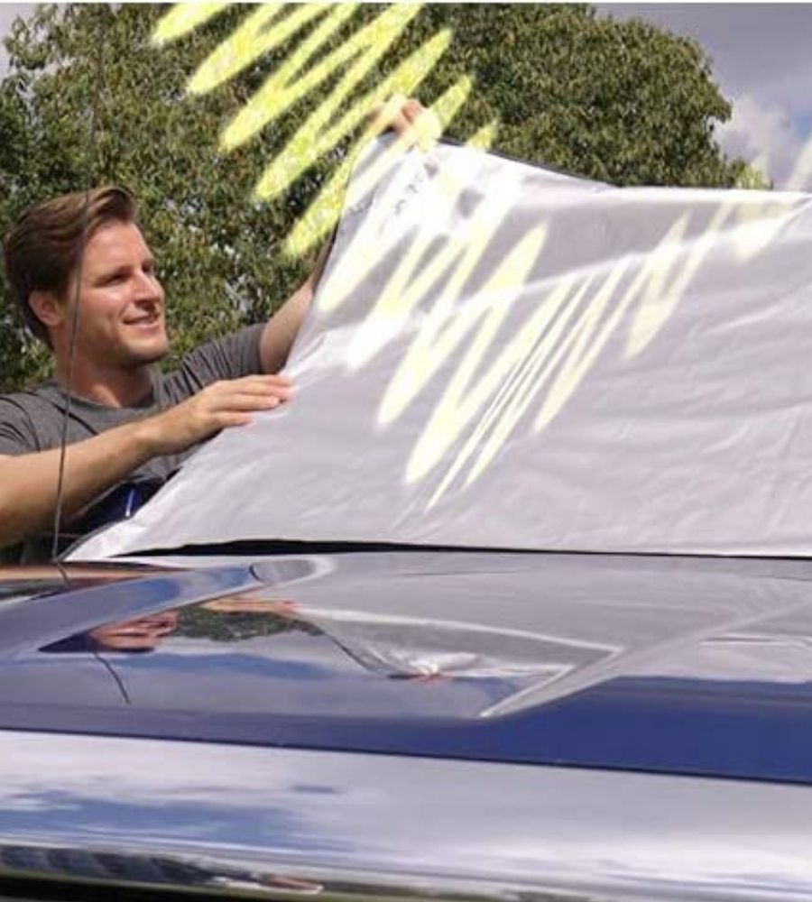 Telo Copri Parabrezza Auto Magnetico Antigelo Parasole Double Face 160x120 cm