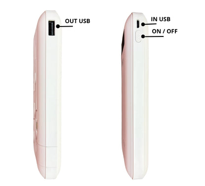 Power Bank 20000 mAh Caricabatterie Portatile Alta Velocità 4 Cavi USB Luce LED