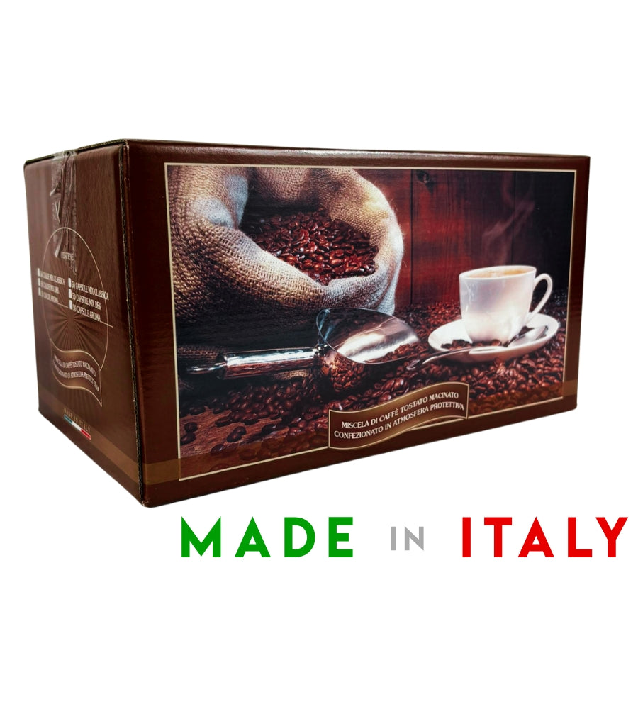 Queen Coffee 50 Cialde Caffè Decaffeinato Compatibili Miscela DEC Espresso Bar