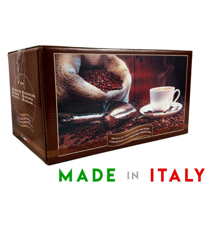 Queen Coffee 50 Cialde Caffè Decaffeinato Compatibili Miscela DEC Espresso Bar