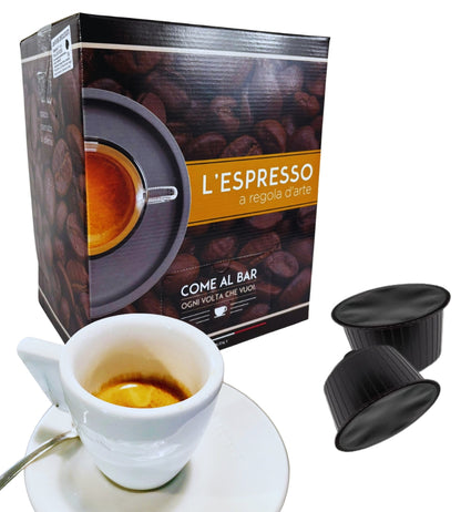 Queen Coffee 50 Capsule Caffè Compatibili Dolce Gusto Miscela Espresso Bar