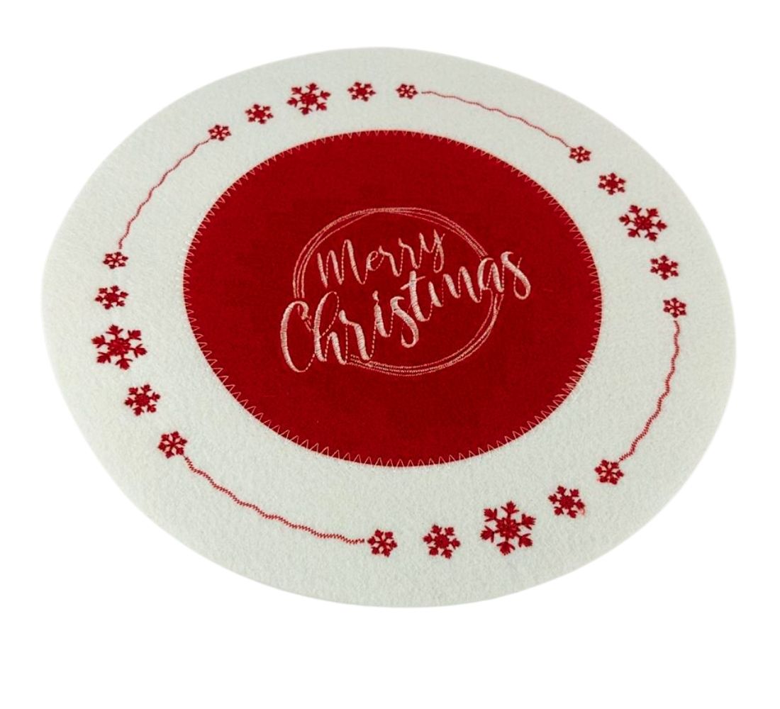 Pack 4 Sottopiatti Natalizi Buone Feste Decorazioni Tavola 30 cm Addobbi Natale