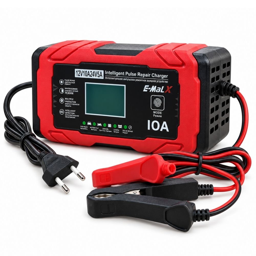 Caricabatteria Auto Moto Mantenitore Carica Professionale 12 / 24V Portatile