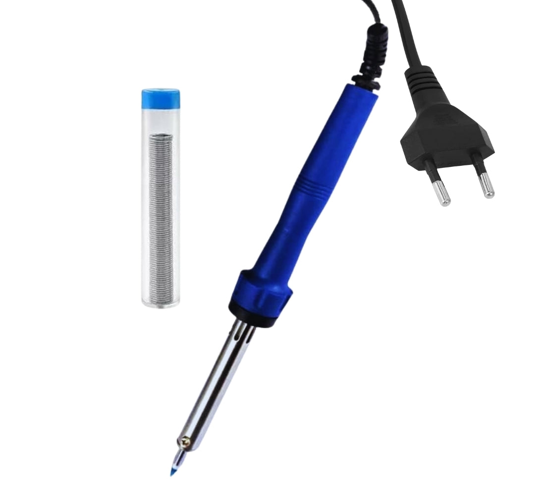 Saldatore a Stagno 60W Elettrico Di Precisione + Filo 1mm Temperatura Fino 450°C