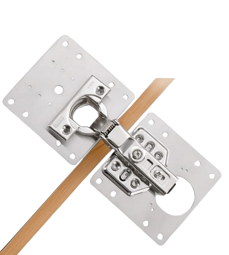 Piastra Di Riparazione per Cerniere Porte Pensili in Acciaio Inossidabile 4 pz