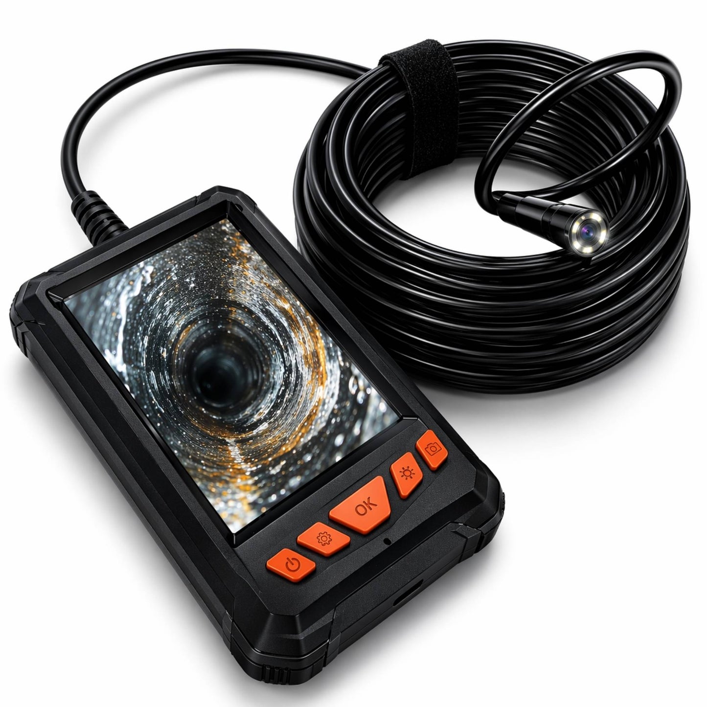 Endoscopio 10m 1080P HD Telecamera Ispezione Display 4,3" LCD IP67 LED