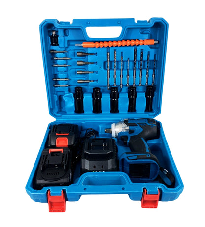 Avvitatore ad Impulsi 2 Batteria 68V 6AH Trapano Pistola Pneumatico + Accessori