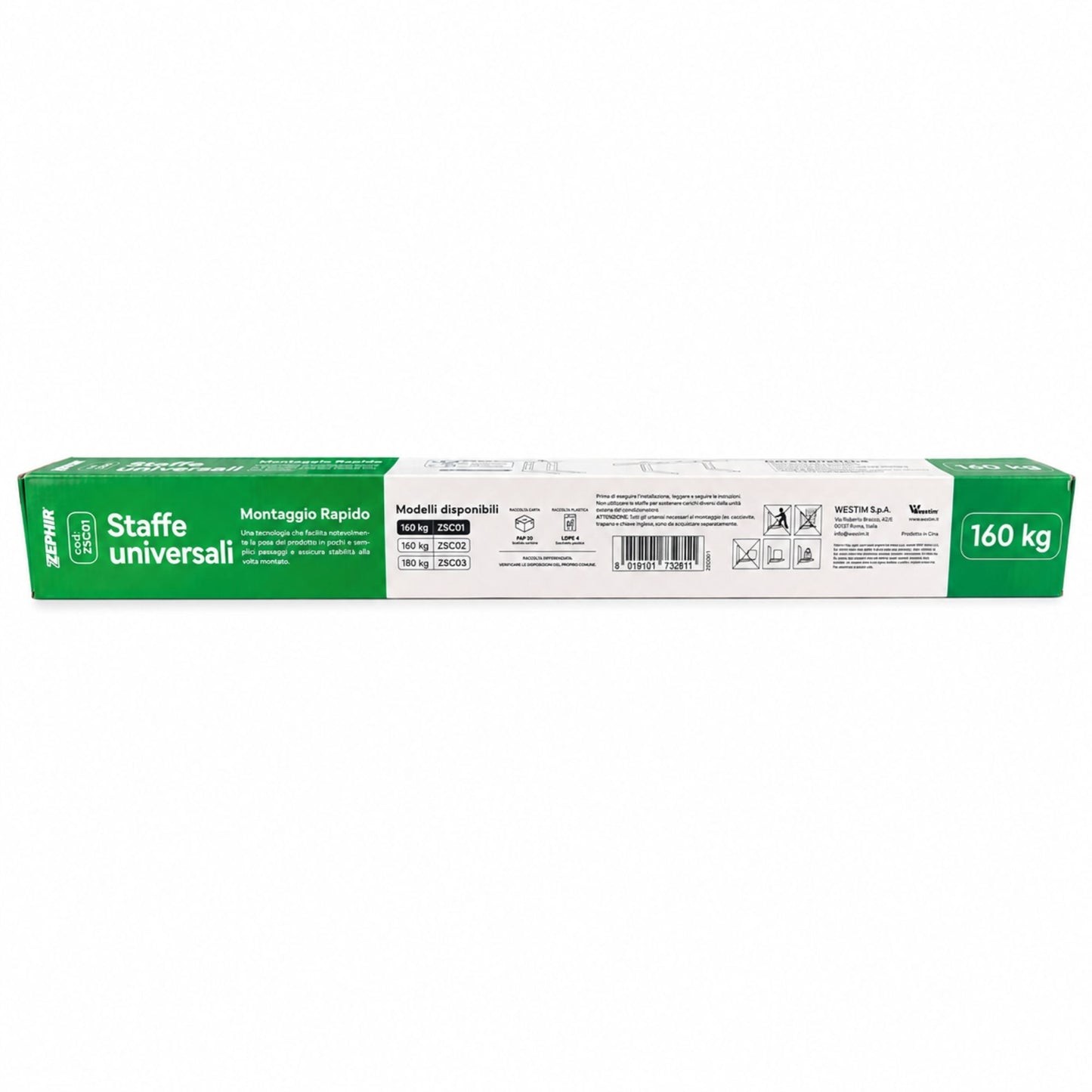 Staffe Condizionatore 160Kg 780x400x500 Montaggio Rapido Antivibrazione
