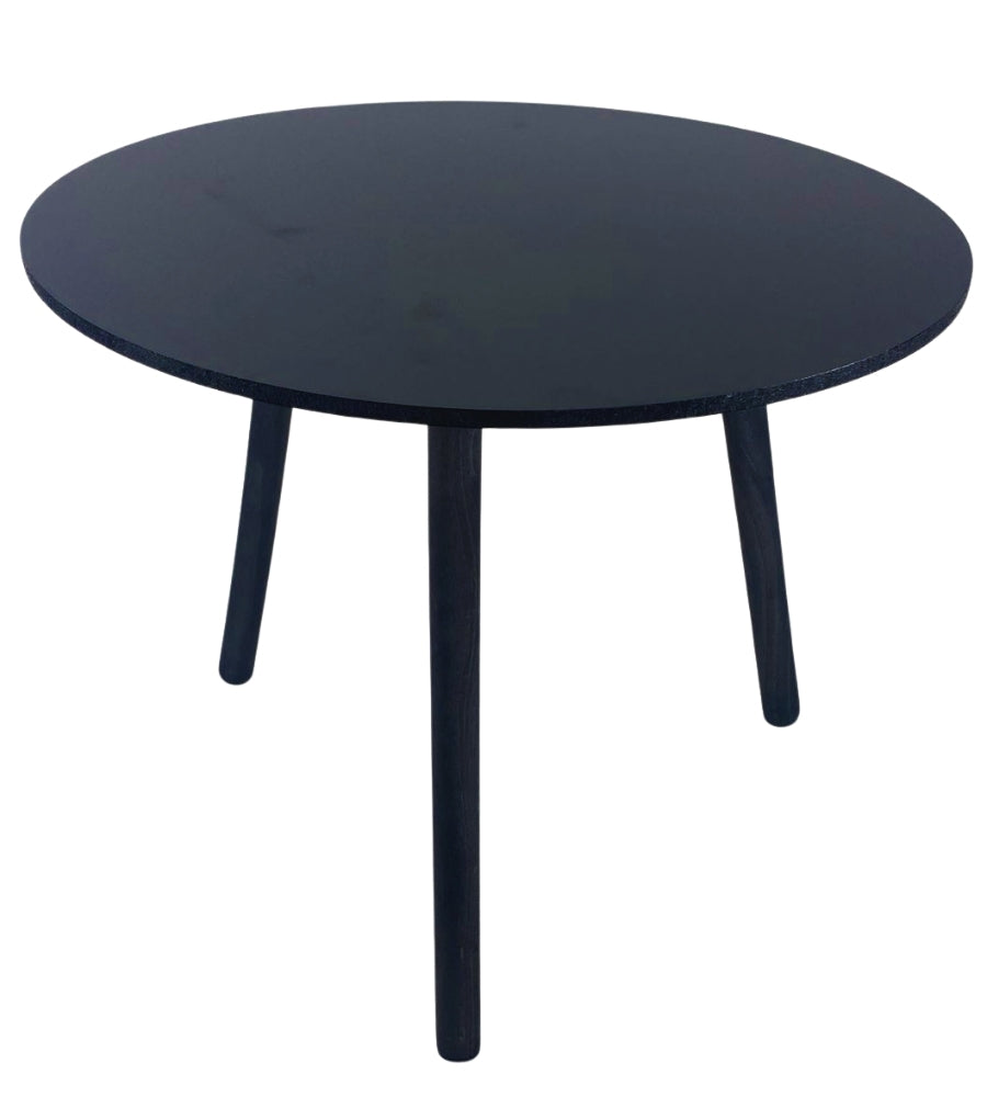 Tavolino Salotto Basso Tavolo Rotondo Soggiorno Camera Ufficio 38x38 H39 cm Nero