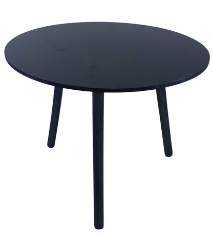 Tavolino Salotto Basso Tavolo Rotondo Soggiorno Camera Ufficio 38x38 H39 cm Nero