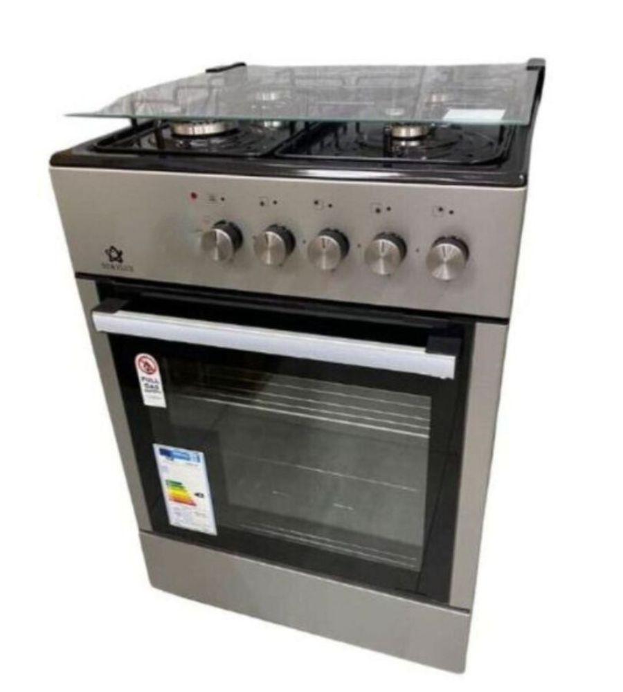 Cucina a Gas Forno Gas 4 Fuochi 60 X 60 cm Copertura in Vetro LF66GE