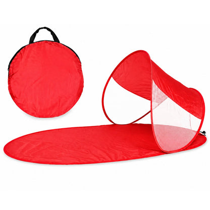 Stuoia Spiaggia con Parasole Impermeabile Richiudibile Pop Up per Mare con Borsa